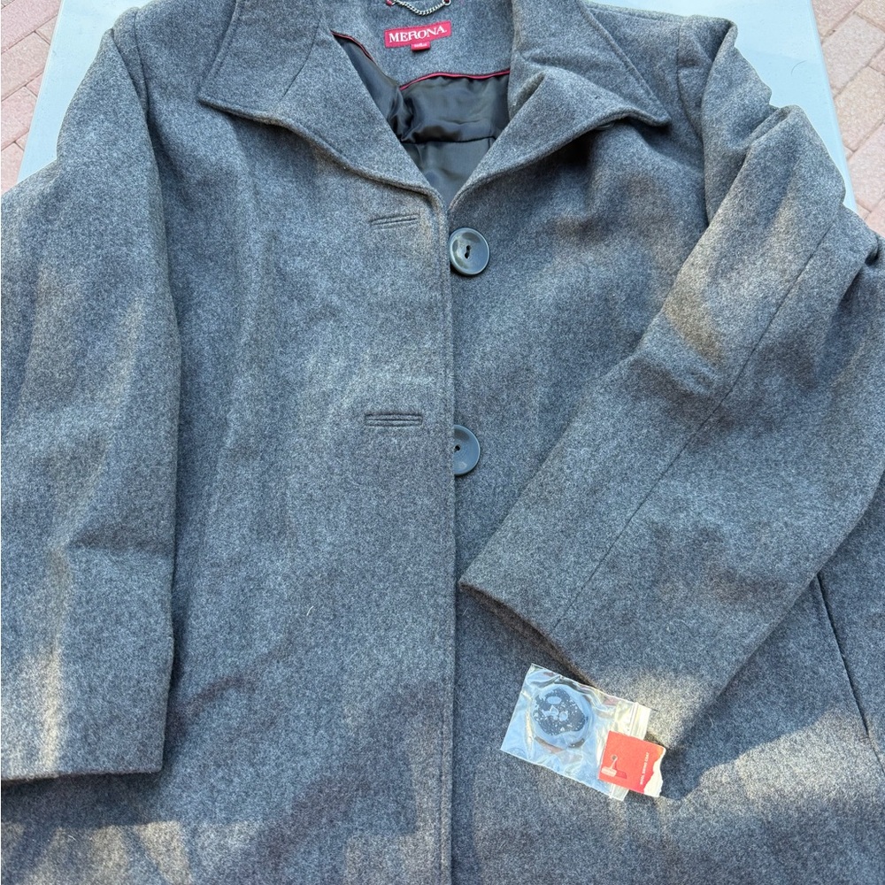 Merona Dark Gray Wool-Blend Pea Coat
